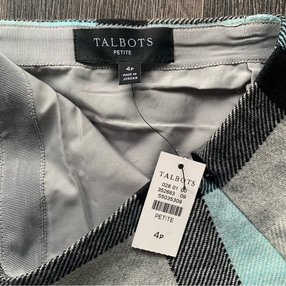 NWT Talbots Plaid A-Line Skirt - Picture 3 of 8